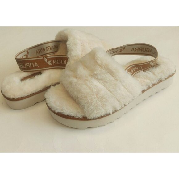 Koolaburra By UGG Fuzz'n II Slide Womens Size 10 Slipper Sandal Natural 1116914 - Picture 7 of 8